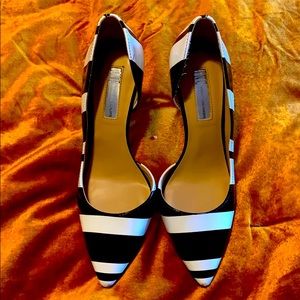 Black and white stripped Stiletto
